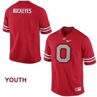 Ohio State Buckeyes Youth Blank #0 Red Authentic Nike Fashion College NCAA Stitched Football Jersey RA19N08KC